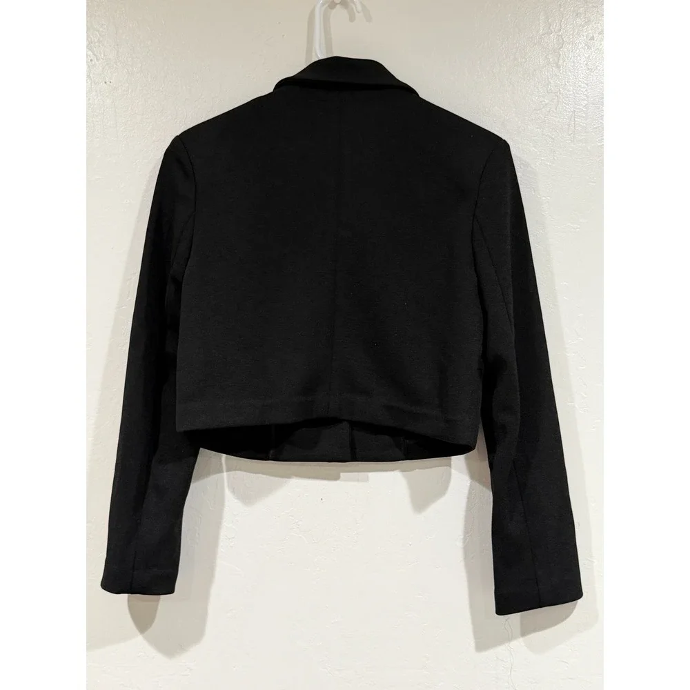 Love Bonito Women Black Long Sleeve Cropped Blazer Jacket Size US 0 XXS